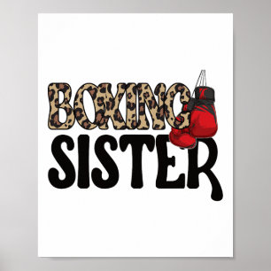 Poster Meilleure sœur de boxe Sœur de boxe fière