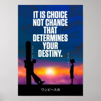 Poster Meilleures Citations D'Anime Sur La Destinée