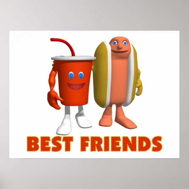 Poster Meilleurs amis Hot Dog & Soda (Devant)