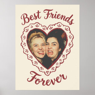 Poster Meilleurs amis pour toujours Lace Heart modèle de