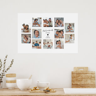 Poster Meilleurs Grands-parents 12 Collage de Photos Pers