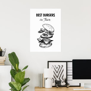 Poster Meilleurs hamburgers en ville
