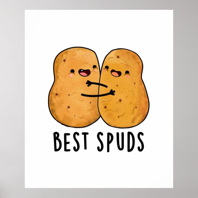Poster Meilleurs Spuds Cute Best Buddies Potato Pun (Devant)