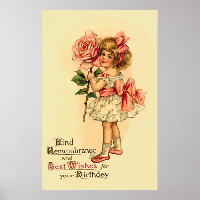 Poster Meilleurs Voeux Pour Votre Anniversaire (Devant)