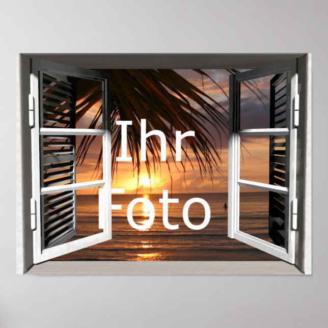 Poster Mein Fensterblick Querformat (Devant)