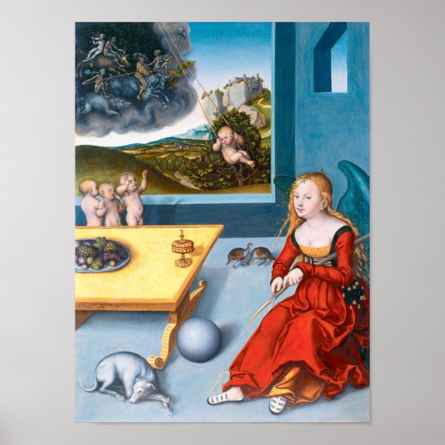 Poster Melancholie | Lucas Cranach l'aîné | (Devant)