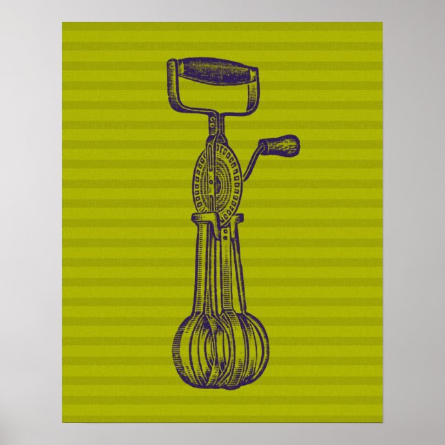 Poster Mélangeur de cuisine vintage (Devant)