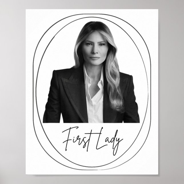 Poster Melania Trump 2025 Première dame Inauguration Phot (Devant)