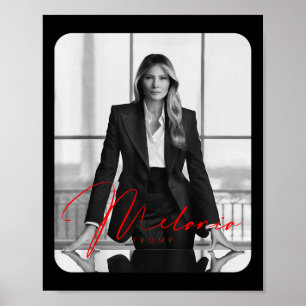 Poster Melania Trump 2025 Première dame Inauguration Phot