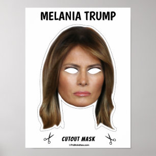 Poster MÉLANIA TRUMP Masque d'Halloween