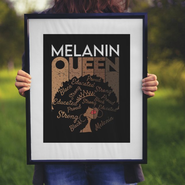 Poster Melanin Afro Queen Art de mots   (Créateur téléchargé)