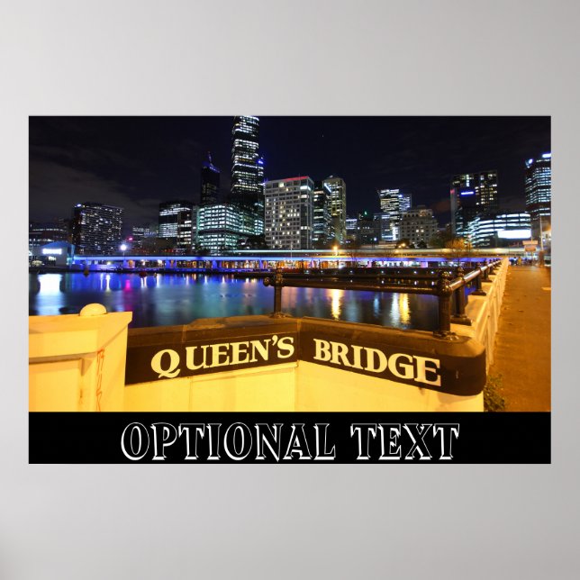 Poster Melbourne CBD Queens Bridge (Devant)