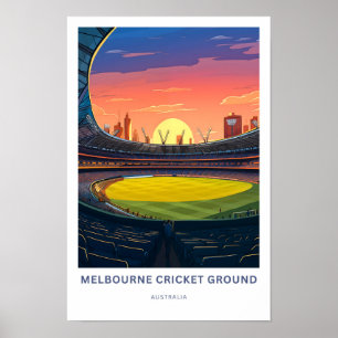 Poster Melbourne Cricket Ground Australie Travel Imprimer