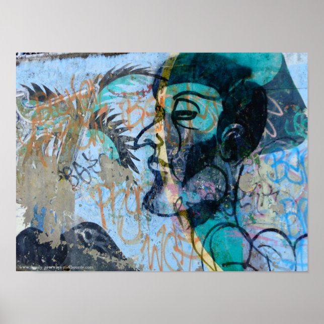Poster Melbourne - Graffiti de parc local (Devant)
