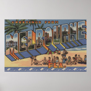 Poster Melbourne, la Floride - grandes scènes de lettre