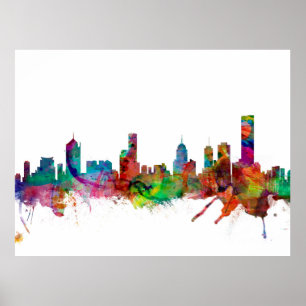 Poster Melbourne Skyline