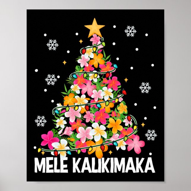 Poster Mele Kalikimaka Hawaii Noël Hawaii Noël Noël Noël  (Devant)
