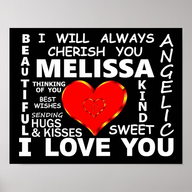 Poster Melissa I Love You (Devant)