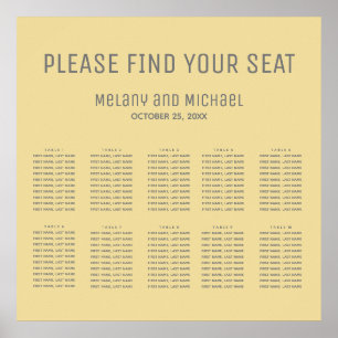 Poster Mellow yellow simple minimalist trendy elegant