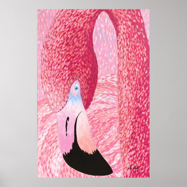 Poster Melon Le Grand Flamant Rose - Par Just Dahl (Devant)