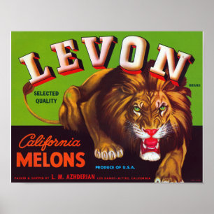 Poster Melons de Californie du Levon