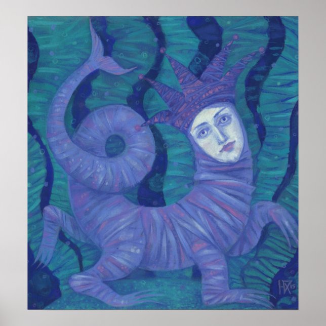 Poster Melusine, Melusina, imaginaire, surréaliste, eau (Devant)
