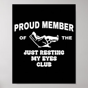 Poster Membre fier du club Je me repose les yeux Papa Fêt