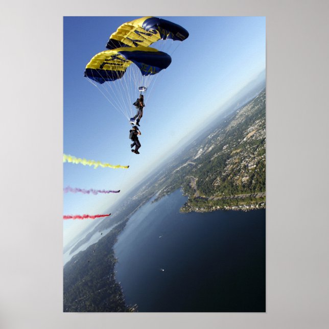 Poster Membres de l'équipe de parachutistes de la marine  (Devant)