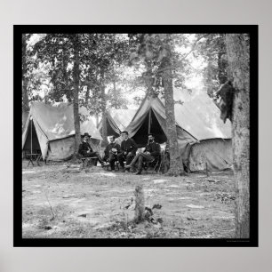 Poster Membres du Bureau d'information militaire 1863