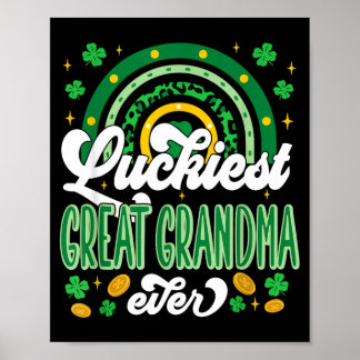 Poster Mémé arrière-grand-mère la plus chanceuse Ever Sha