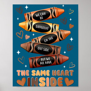 Poster Même cœur à l'intérieur Juneteenth Mois de l'histo