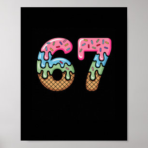 Poster Mème de glace qui coule drôle six sept 67 Cadeau 