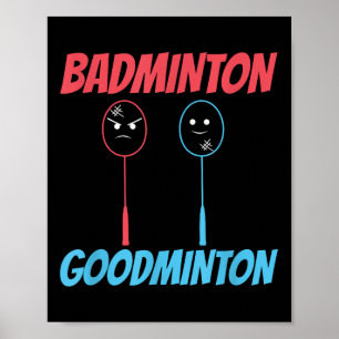 Poster Mème de raquette de Goodminton de Badminton