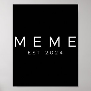 Poster Mémé drôle bientôt mème de l'année 2024 Nouvelle g