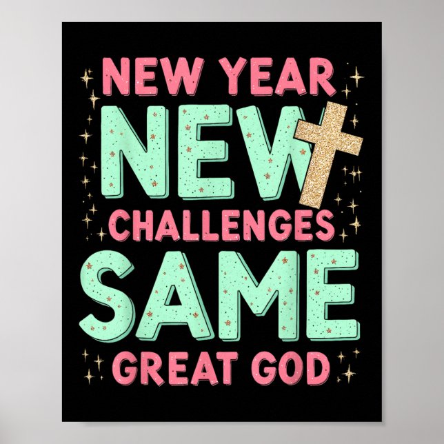 Poster Même Grand Dieu Jésus Nouvel An Nouveaux défis (Devant)
