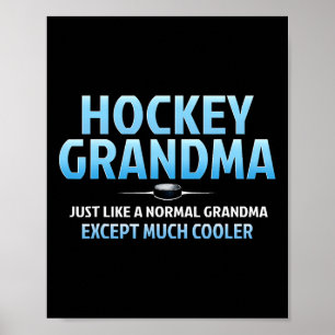 Poster Mémé hockey drôle de hockey sur glace grand-mère m