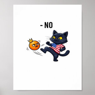 Poster Mème politique drôle sans design de chat