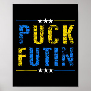 Poster Mème Puck Futin Je suis avec l'Ukraine Amour ukrai