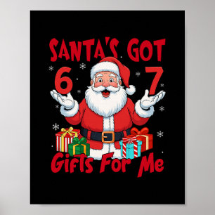 Poster Mème Santa Six Seven Noël Gen Z Meme