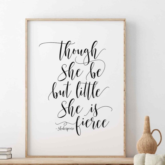 Poster Même si elle est petite, citation de Shakespeare (Créateur téléchargé)