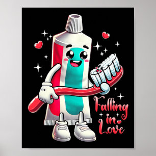 Poster Meme Tombe Amoureux Saint-Valentin Dentifrice Amou
