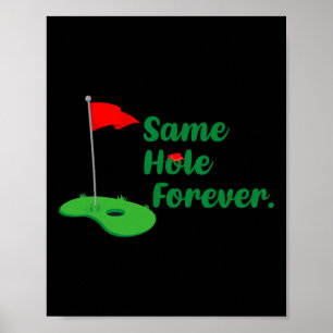Poster Même Trou Forever Golf Bachelor Party Bachelorette