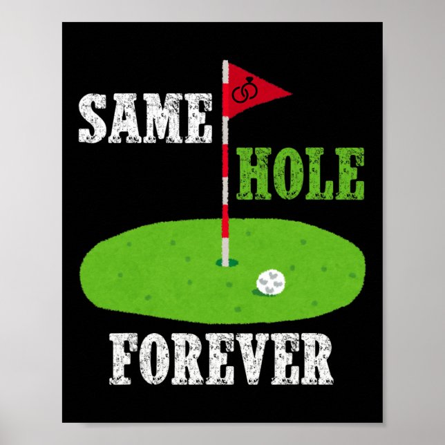 Poster Même Trou Forever Groom Bachelor Party Funny Golf (Devant)