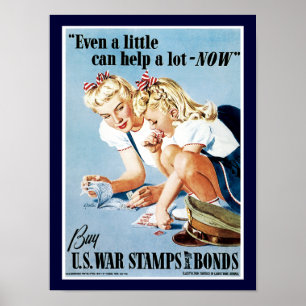 Poster Même un petit peu peut aider maintenant