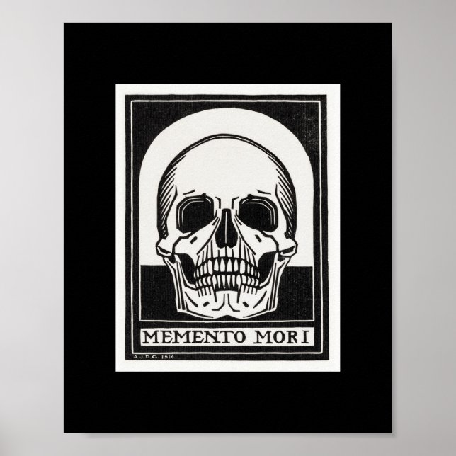 Poster Memento mori Black Skeleton par Julie de Graag (Devant)