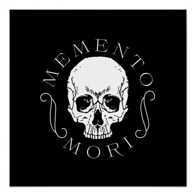 Poster Memento Mori Crâne Mur Art (Devant)
