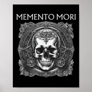 Poster Memento Mori Crâne Philosophie stoïque Hommes Femm