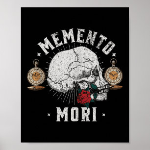 Poster Memento Mori Crâne Vintage _ Philosophie Tank stoï