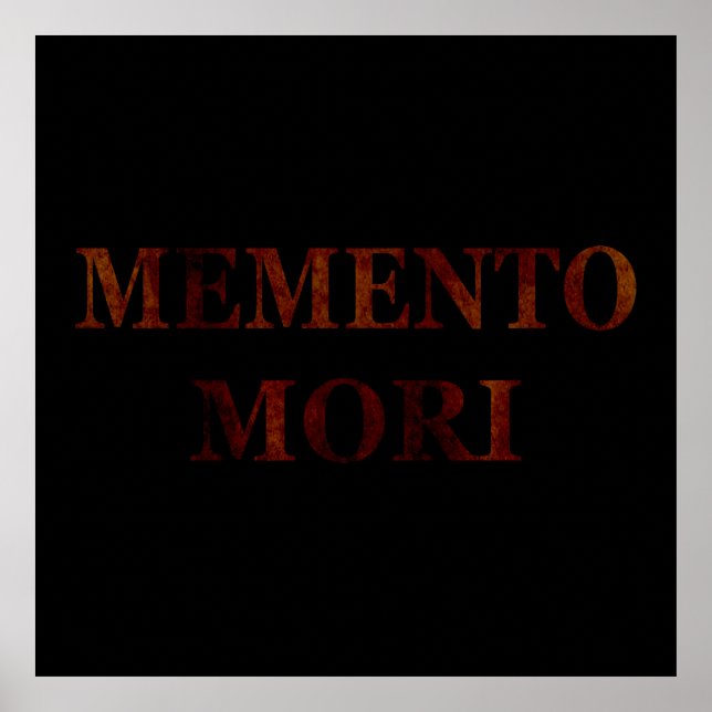 Poster memento mori, expression latine (Devant)