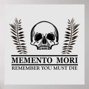 Poster memento mori latin sayings